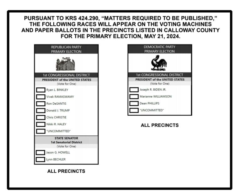 Calloway County’s primary primer