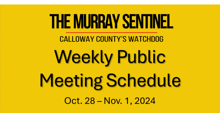 Weekly Public Meeting Schedule (Oct. 28-Nov. 1)