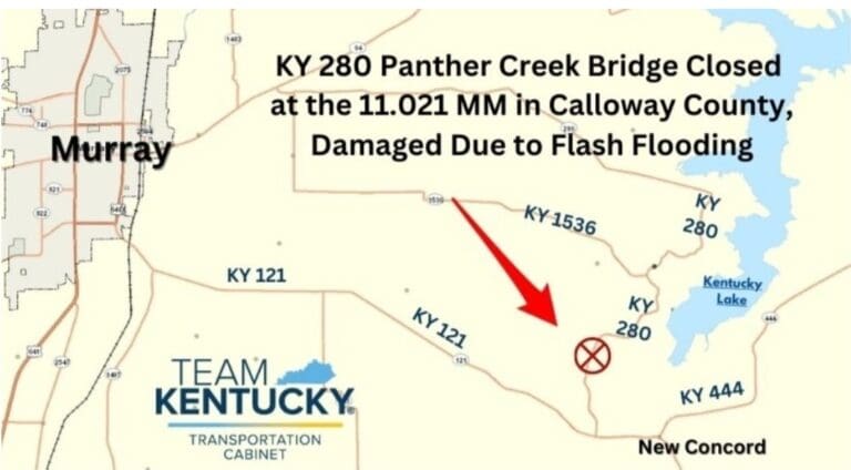 Press release: KYTC closes KY 280 Panther Creek bridge for repairs