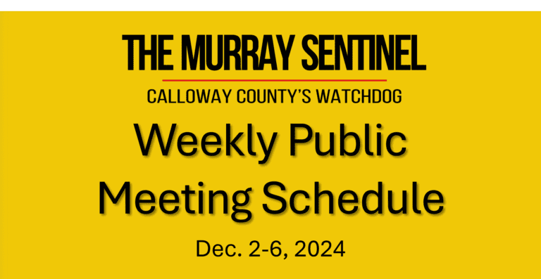 Weekly Public Meeting Schedule (Dec. 2-6) *UPDATED*