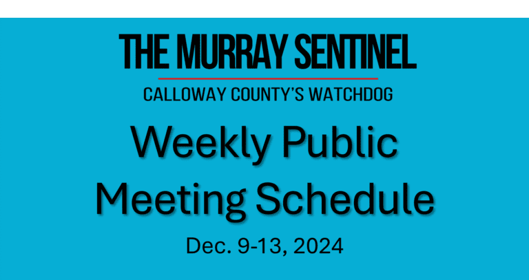 Public Meeting Schedule (Dec. 9-13) *UPDATED*