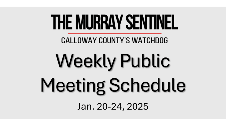 Weekly Public Meeting Schedule (Jan. 20-24)