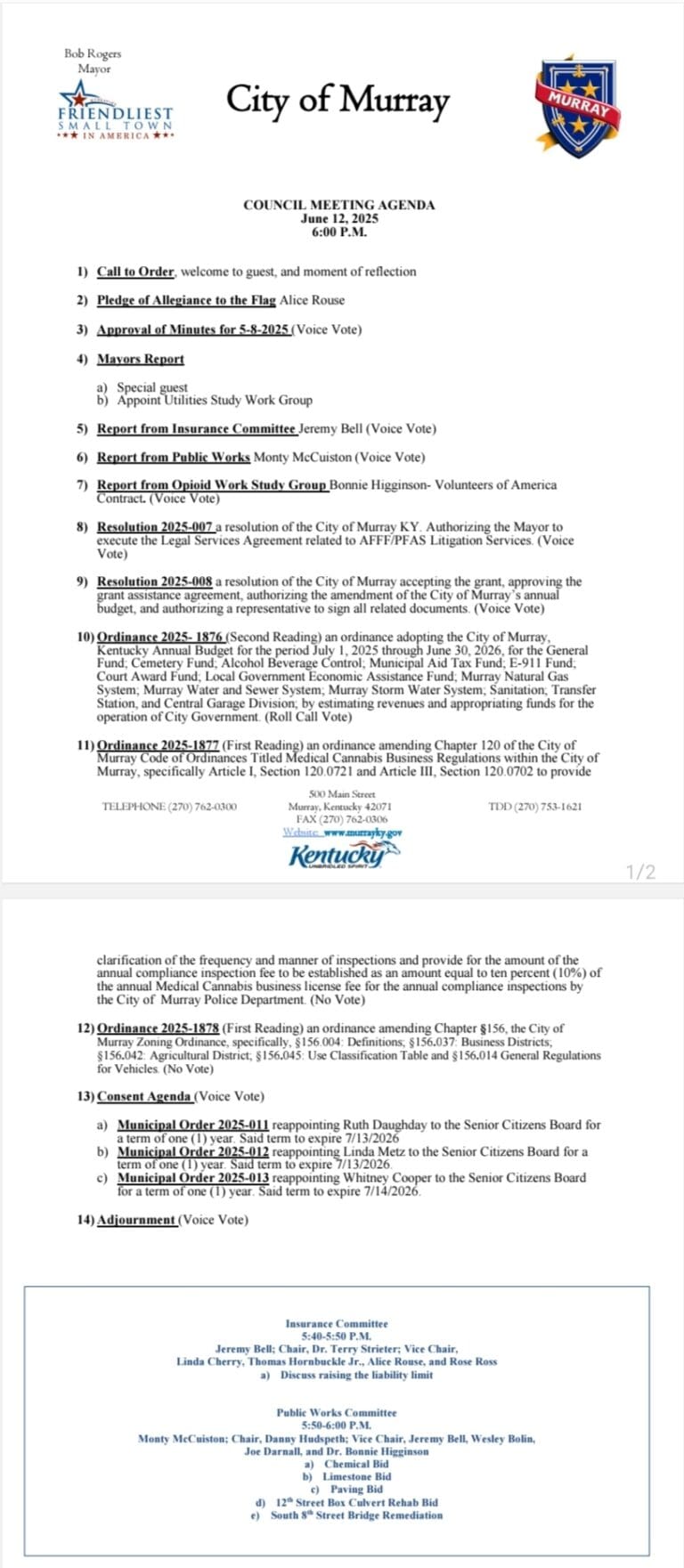 Murray City Council Regular Meeting
