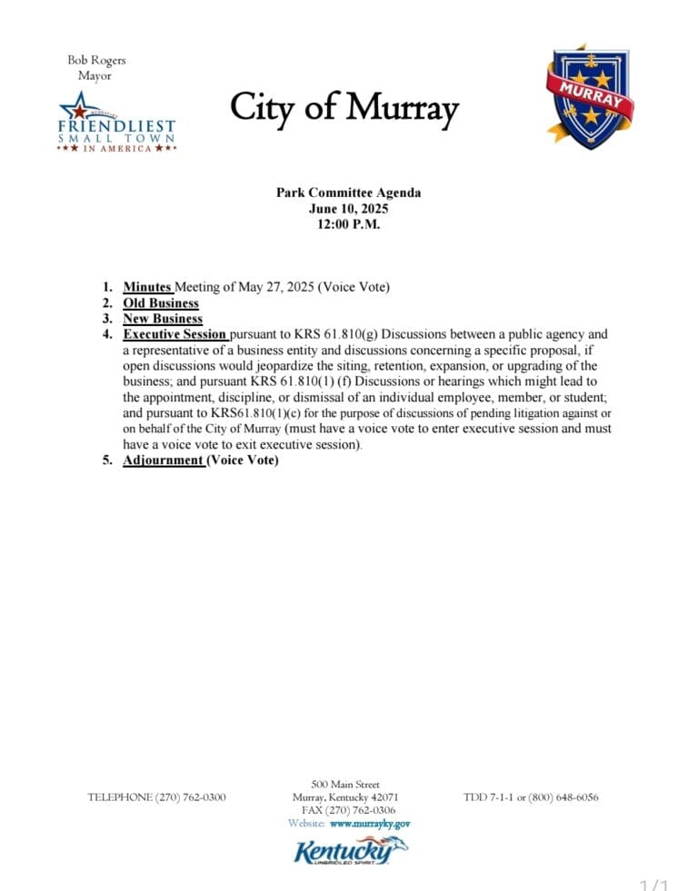 Murray Parks Committee Regular Meeting