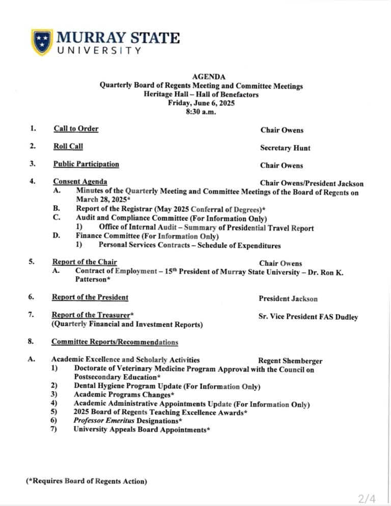 MSU Board of Regents Regular Meeting